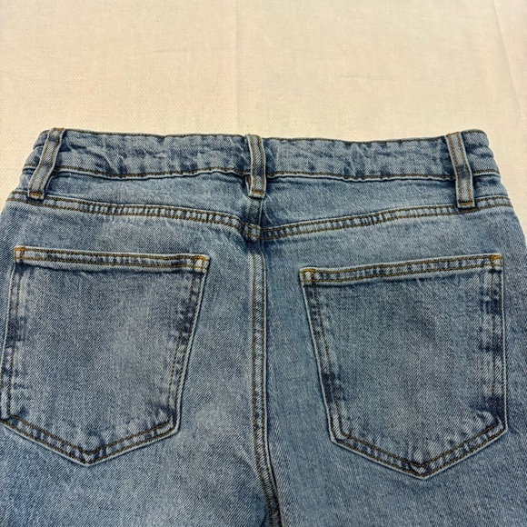 The Drop Raw Hem Straight Leg Jeans Light Wash Minimal Denim 28 - Picture 6 of 13